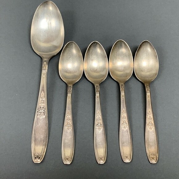 Rogers Bros 1847 Ambassador Spoons Flatware Silverplate Lot of 5 - Picture 1 of 7